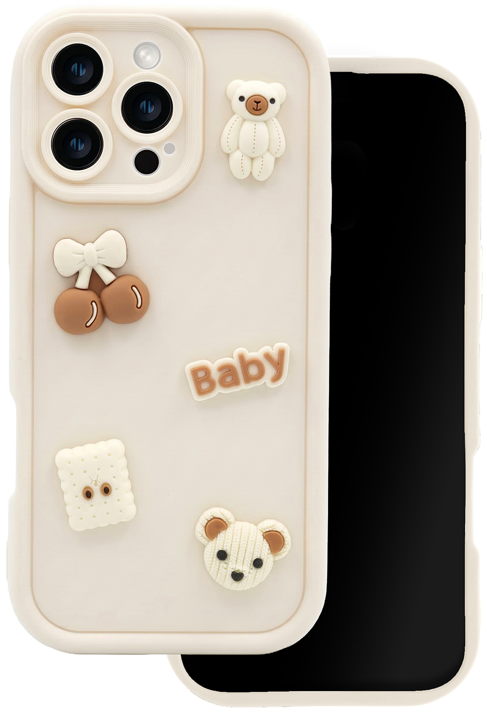 Ovitek za Samsung Galaxy A37 5G, OEM, Ultra Trendy 3D Bear, bež