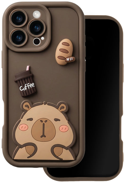 Ovitek za Samsung Galaxy S25 Ultra S938, OEM, Ultra Trendy 3D Capybara, Rjav