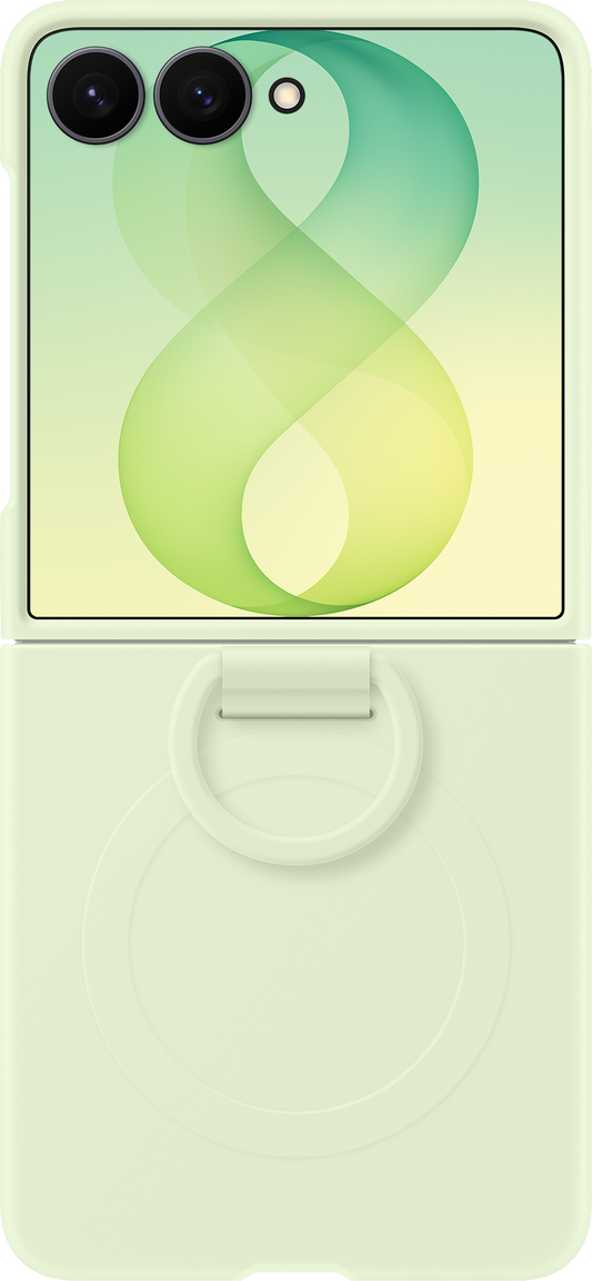 Ovitek za Samsung Galaxy Z Flip8 F776, silikonski magnetni obroč, zelen EF-EF776CGEGWW