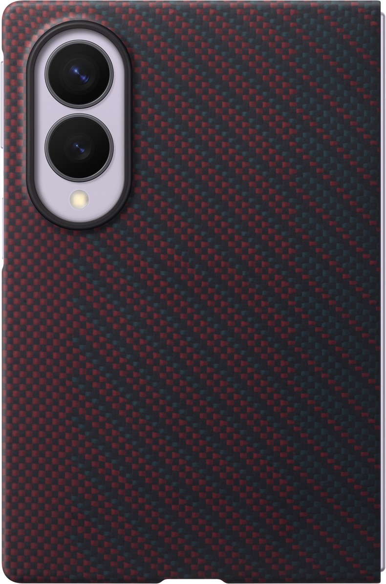 Ovitek za Samsung Galaxy Z Fold8 F971, Carbon Magnet Case, Rdeča EF-KF971SREGWW