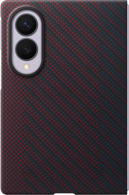 Ovitek za Samsung Galaxy Z Fold8 F971, Carbon Magnet Case, Rdeča EF-KF971SREGWW