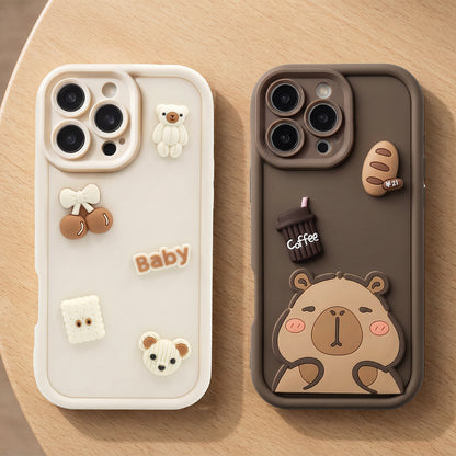 Case for Samsung Galaxy S26 Ultra S948, OEM, Ultra Trendy 3D Capybara, Brown