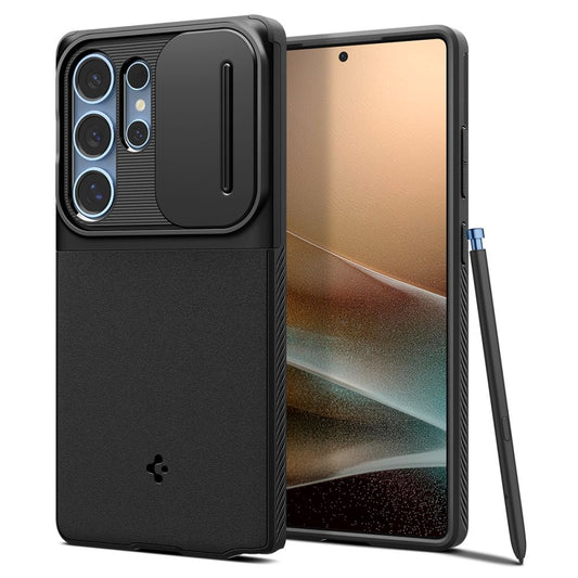 Ovitek za Samsung Galaxy S25 Ultra S938, Spigen, OPTIK ARMOR, Črn ACS08969