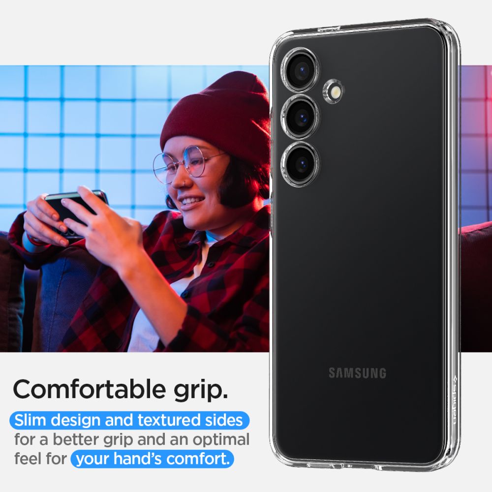 Ohišje za Samsung Galaxy S24 S921, Spigen, s tekočimi kristali, prozorno 