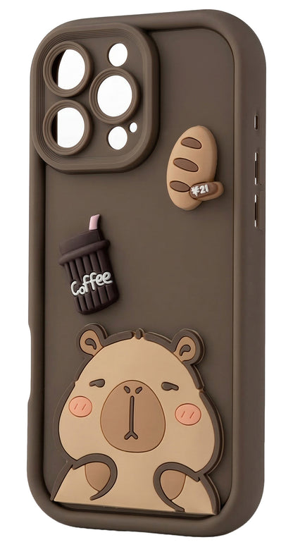 Case for Samsung Galaxy A37 5G, OEM, Ultra Trendy 3D Capybara, Brown