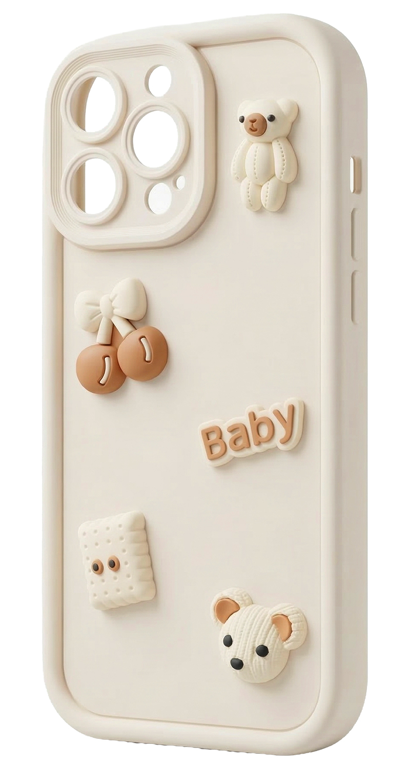 Ovitek za Samsung Galaxy S25 Ultra S938, OEM, Ultra Trendy 3D Bear, bež