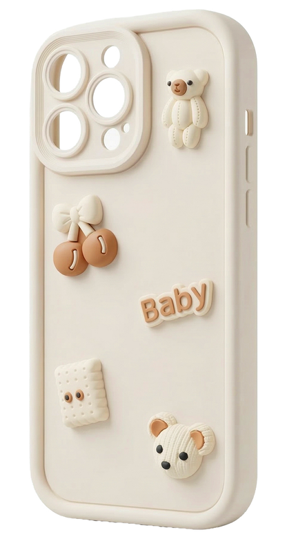 Ovitek za Samsung Galaxy S25 Ultra S938, OEM, Ultra Trendy 3D Bear, bež