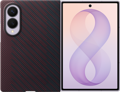 Ovitek za Samsung Galaxy Z Fold8 F971, Carbon Magnet Case, Rdeča EF-KF971SREGWW