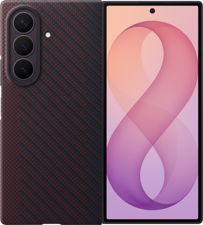 Case for Samsung Galaxy Z Fold8 Ultra F976, Carbon Magnet Case, Red EF-KF976SREGWW