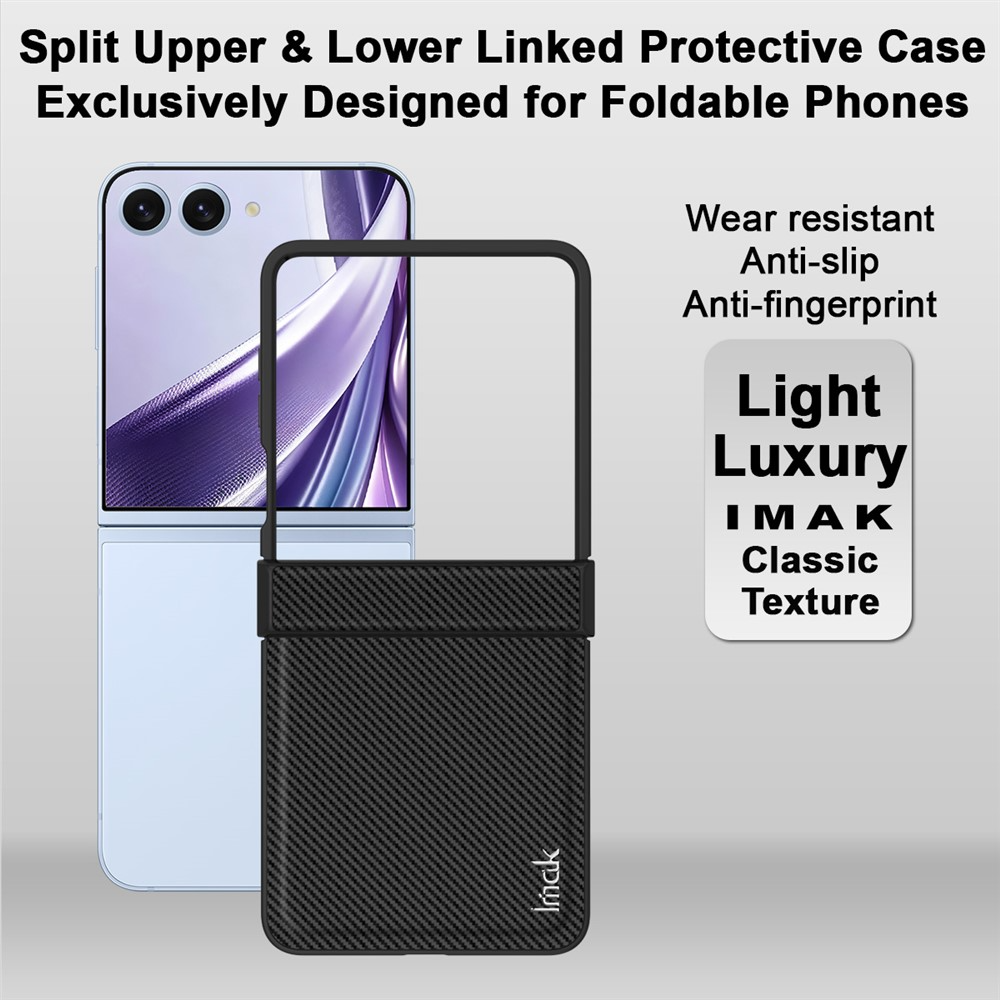 Ovitek za Samsung Galaxy Z Flip8 F776, Imak, ogljik, črn