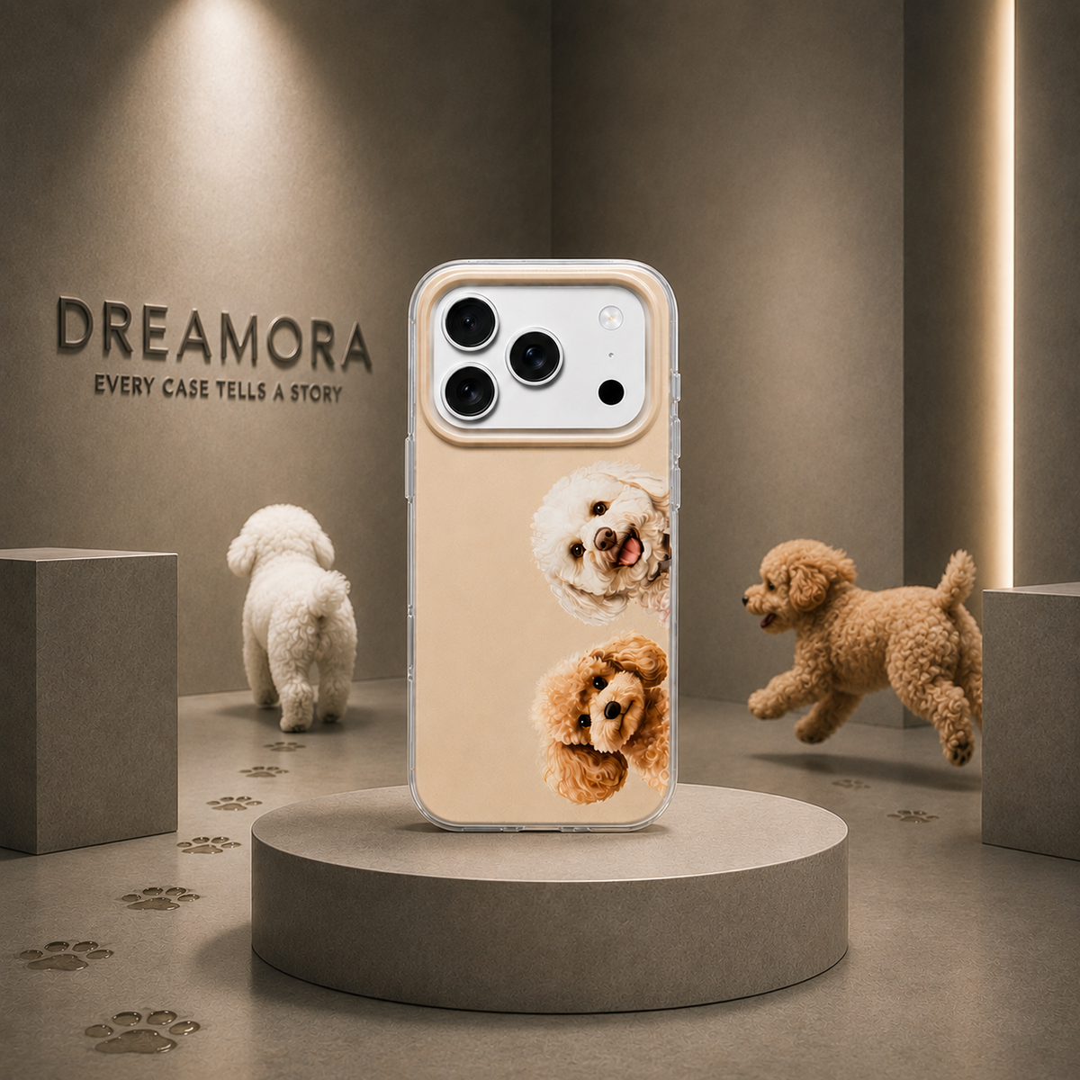 Ovitek za Samsung Galaxy A07 5G A076 / A07 4G A075, Perfect Case, Dreamora Poodle, Večbarvno