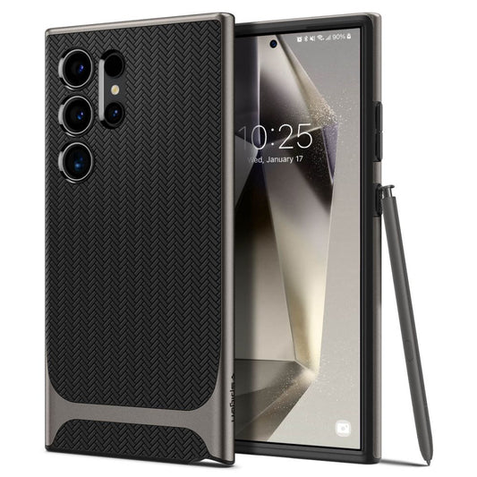 Ovitek za Samsung Galaxy S24 Ultra S928, Spigen, Neo Hybrid, Siva ACS07305