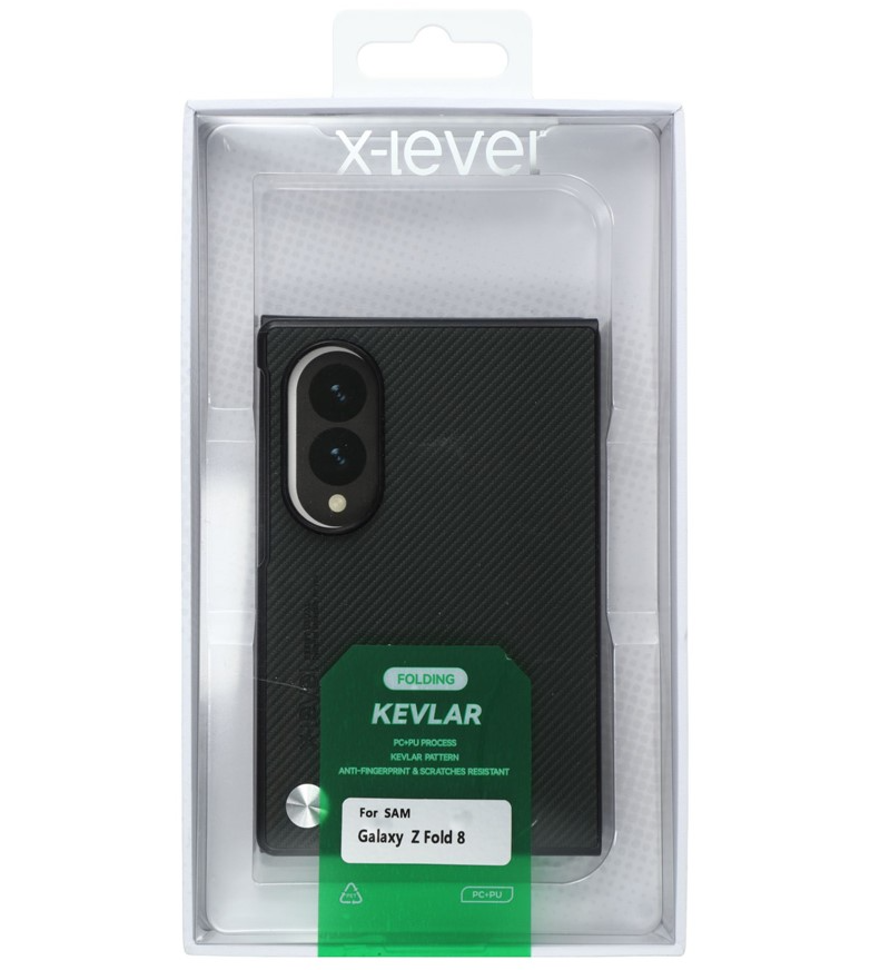 Ovitek za Samsung Galaxy Z Fold8 F971, X-Level, ogljik, črn