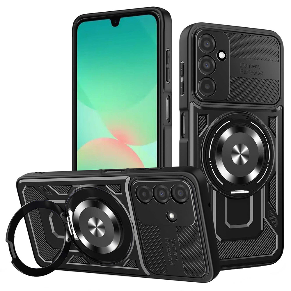Case for Samsung Galaxy A26 A266, Techsuit, RuggedCam, Black