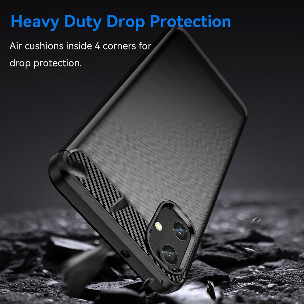 Ovitek za Samsung Galaxy A05 A055, Techsuit, Karbon, Črn