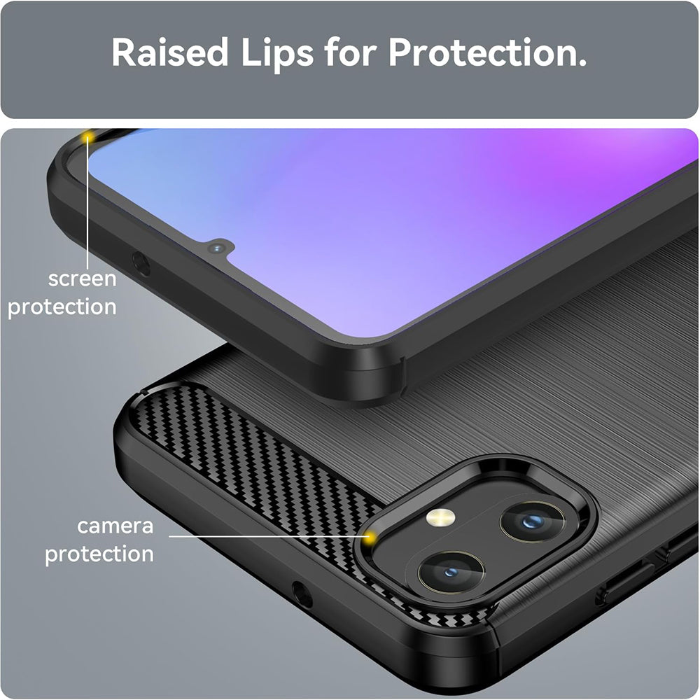 Ovitek za Samsung Galaxy A05 A055, Techsuit, Karbon, Črn
