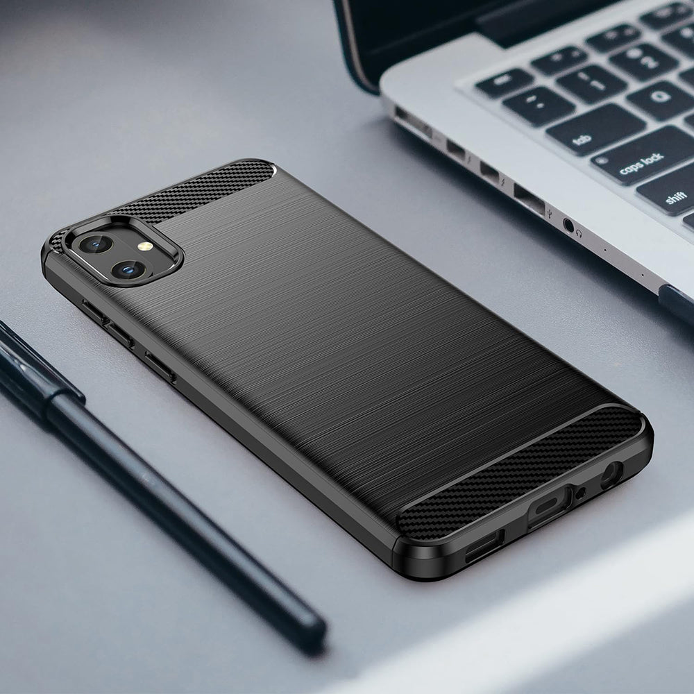Ovitek za Samsung Galaxy A05 A055, Techsuit, Karbon, Črn