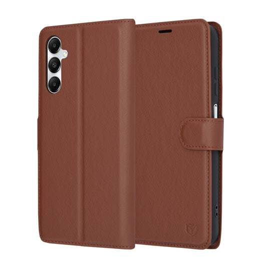 Ovitek za Samsung Galaxy A05s A057, Techsuit, usnjen folio, rjav