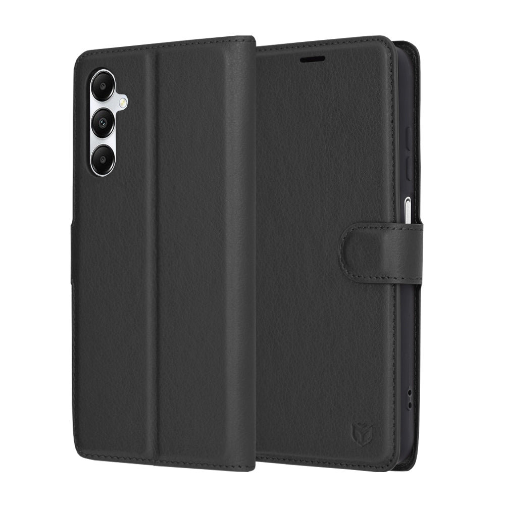 Ovitek za Samsung Galaxy A05s A057, Techsuit, usnjen folio, črn