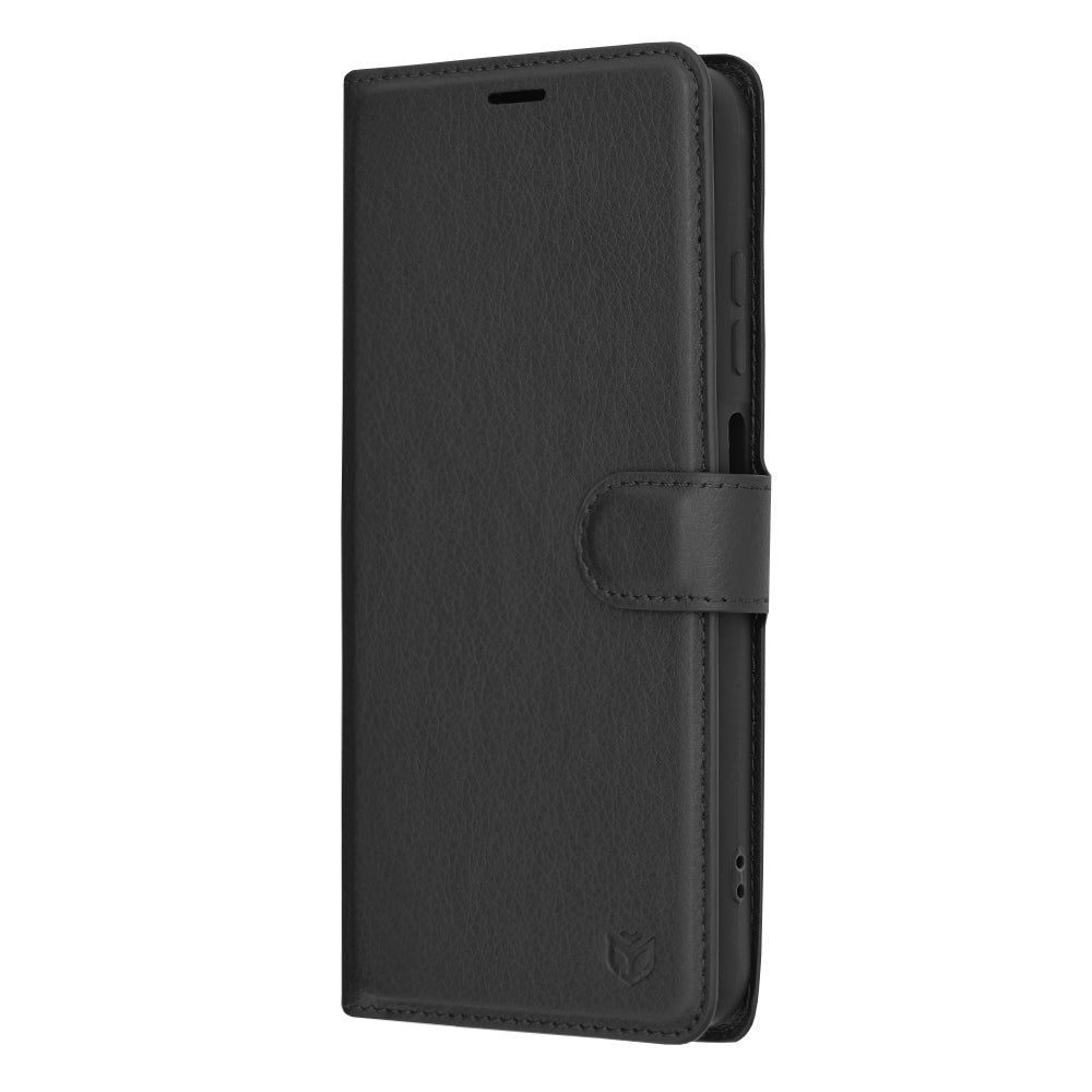Ovitek za Samsung Galaxy A05s A057, Techsuit, usnjen folio, črn