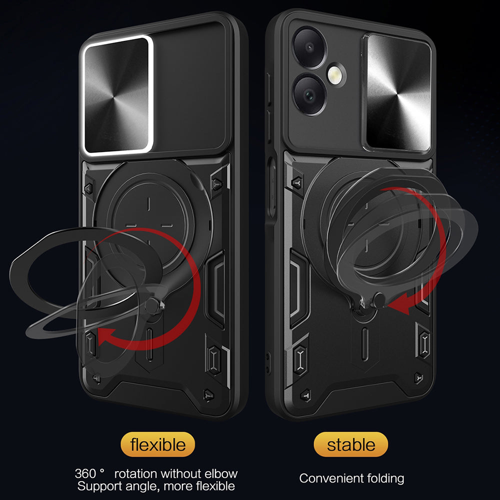 Ovitek za Samsung Galaxy A06 A065, Techsuit, CamGuard Pro, Črn