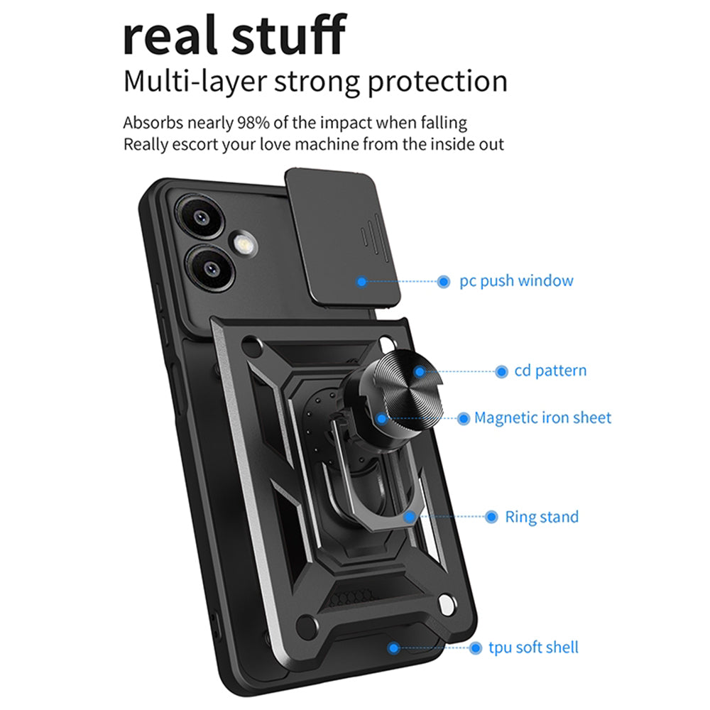 Ovitek za Samsung Galaxy A06 A065, Techsuit, CamShield, Modra