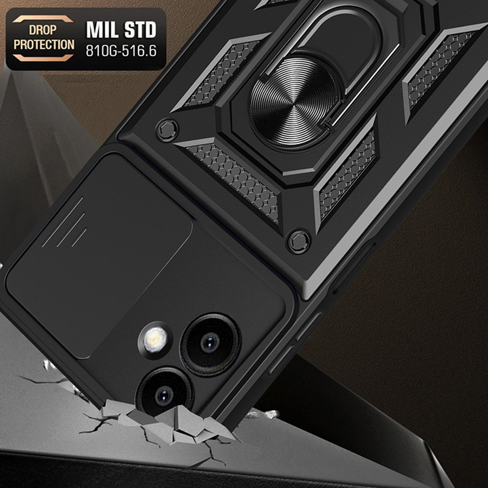 Case for Samsung Galaxy A06 A065, Techsuit, CamShield, Black