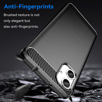 Ovitek za Samsung Galaxy A06 A065, Techsuit, Karbon, Črn