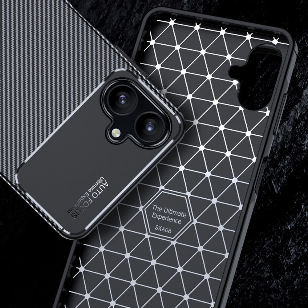 Ovitek za Samsung Galaxy A06 A065, Techsuit, CarbonFiber, Črn