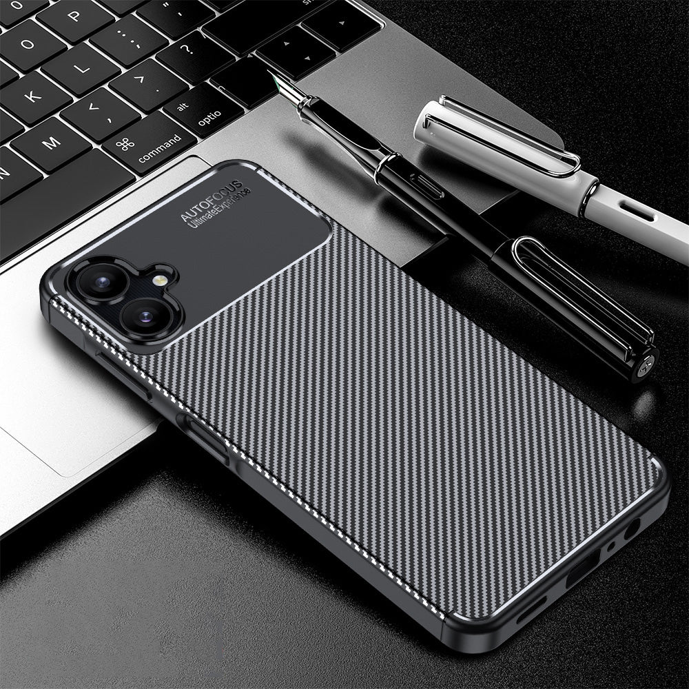 Ovitek za Samsung Galaxy A06 A065, Techsuit, CarbonFiber, Črn