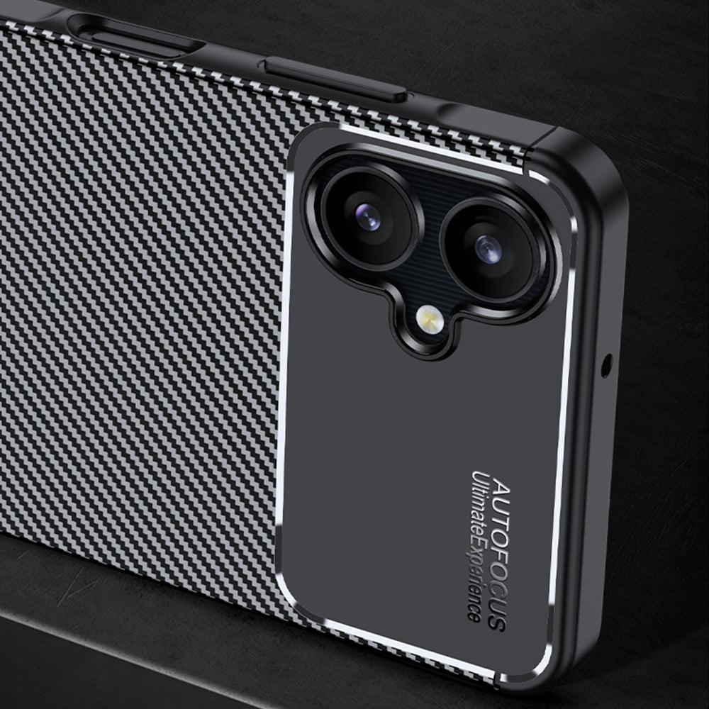 Ovitek za Samsung Galaxy A06 A065, Techsuit, CarbonFiber, Črn
