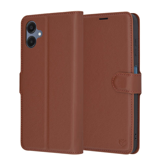 Ovitek za Samsung Galaxy A06 A065, Techsuit, usnjeni folio, rjav