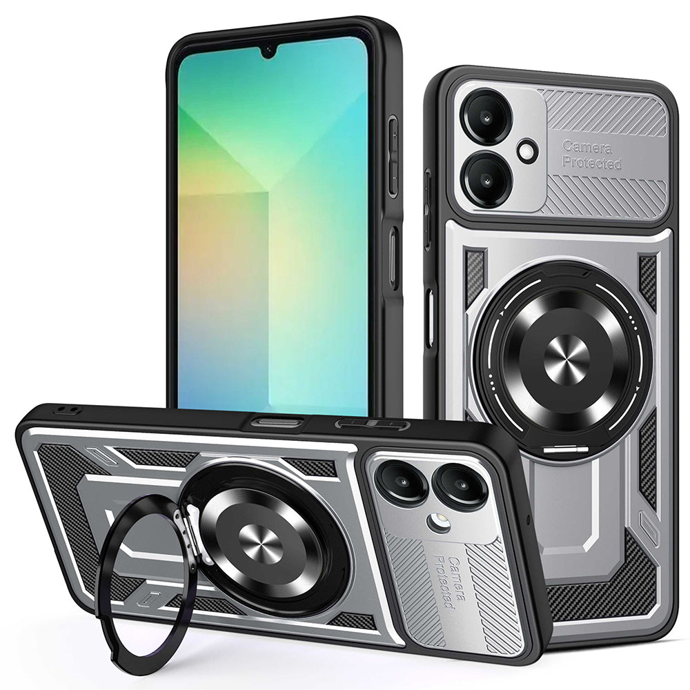 Ovitek za Samsung Galaxy A06 A065, Techsuit, RuggedCam, Siva