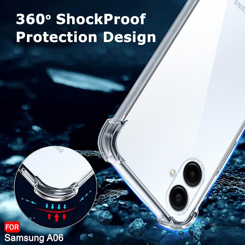 Ovitek za Samsung Galaxy A06 A065, Techsuit, Proti udarcem Prozoren, Prosojen