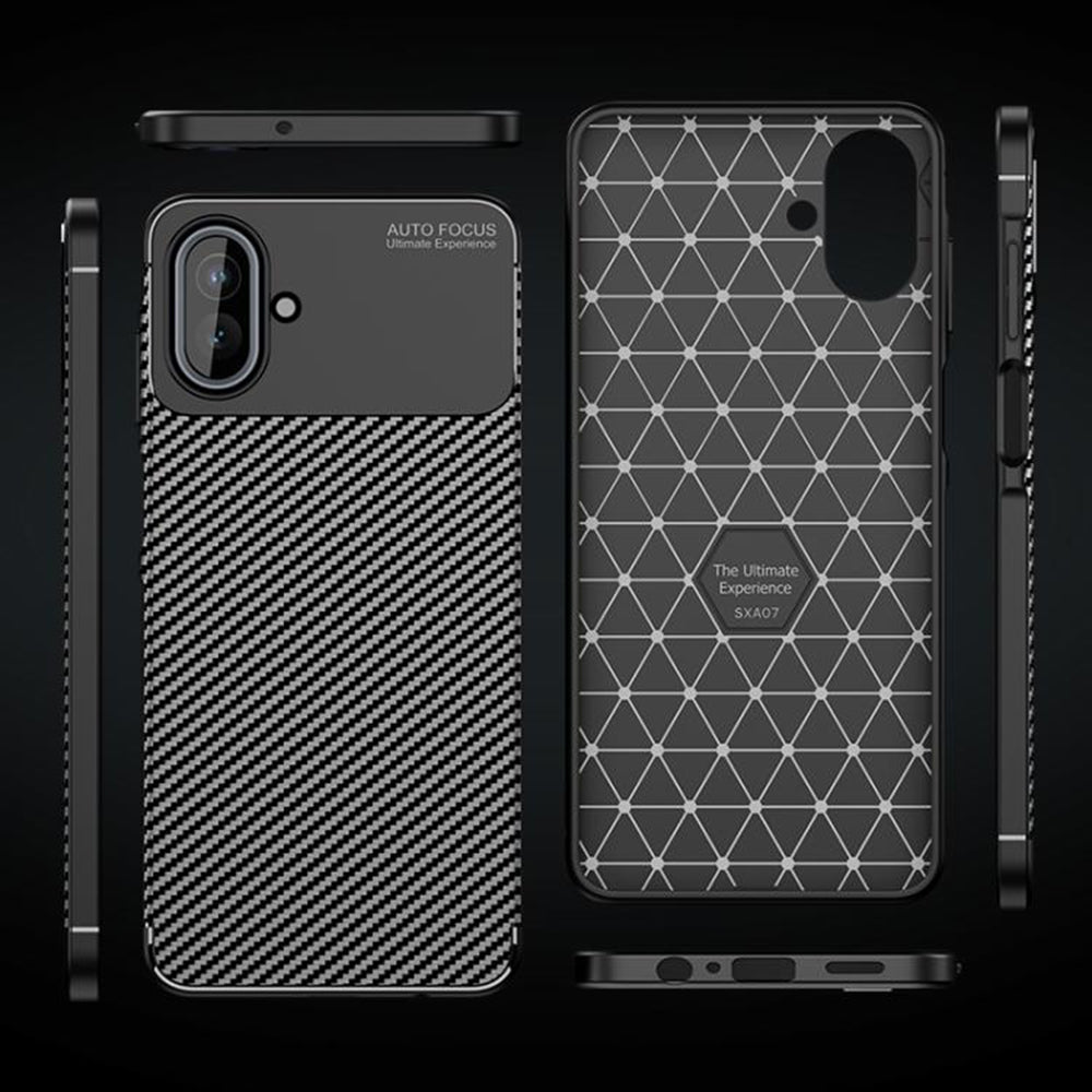 Ovitek za Samsung Galaxy A07 4G A075, Techsuit, CarbonFiber, Črn