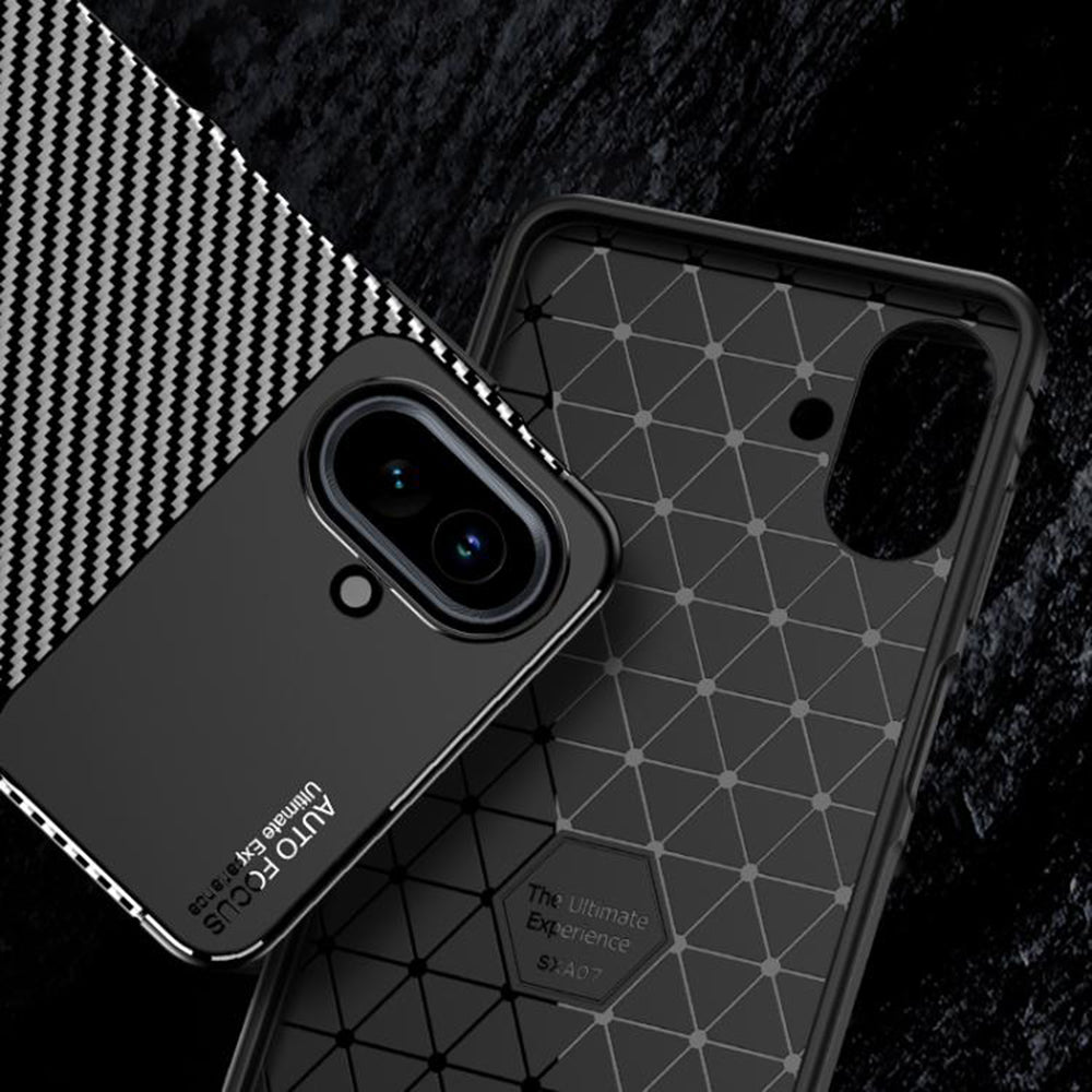 Ovitek za Samsung Galaxy A07 4G A075, Techsuit, CarbonFiber, Črn
