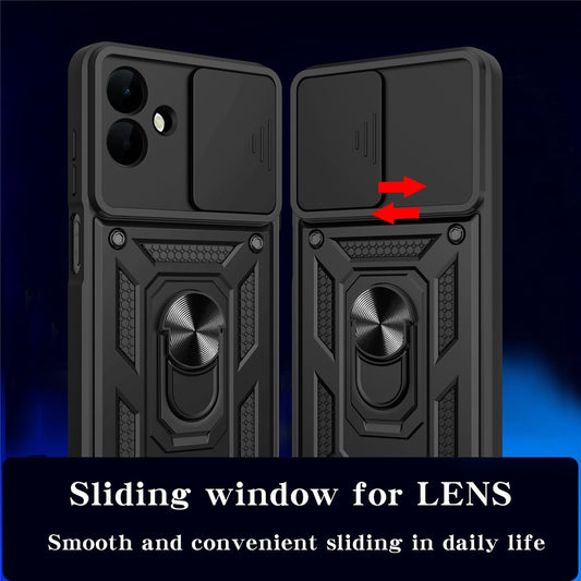 Ovitek za Samsung Galaxy A08 4G A085 / A07 5G A076, Techsuit, CamShield, Črn