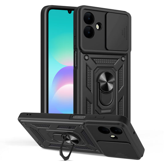 Ovitek za Samsung Galaxy A08 4G A085 / A07 5G A076, Techsuit, CamShield, Črn