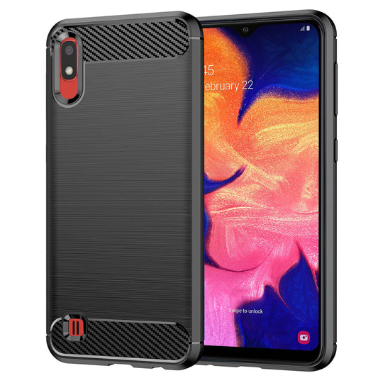 Ovitek za Samsung Galaxy A10 A105 / M10 M105, Techsuit, Karbon, Črn