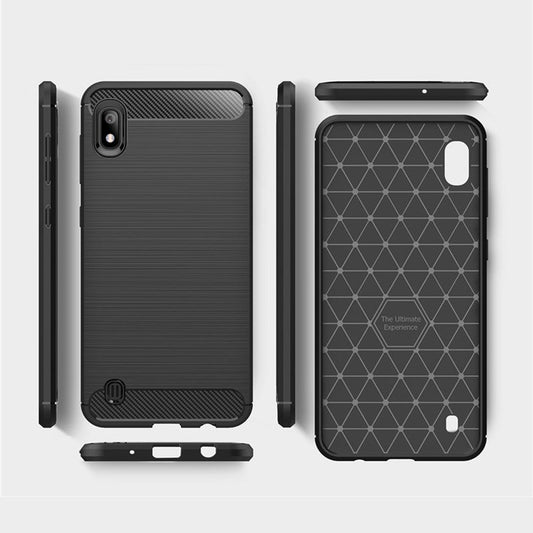 Ovitek za Samsung Galaxy A10 A105 / M10 M105, Techsuit, Karbon, Črn