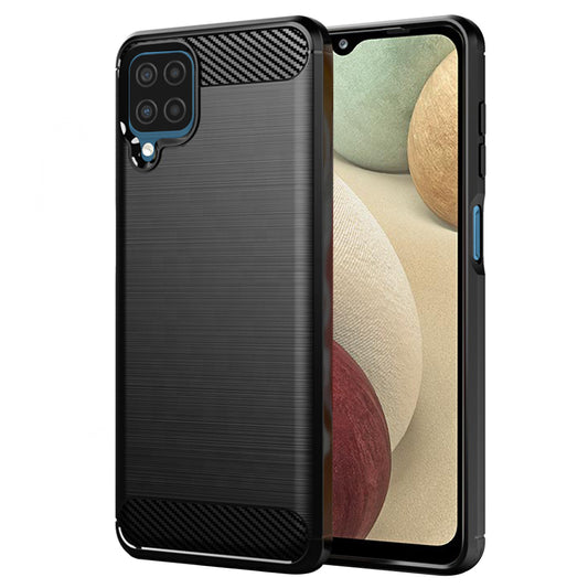 Ovitek za Samsung Galaxy A12 Nacho A127 / A12 A125, Techsuit, Karbon, Črn