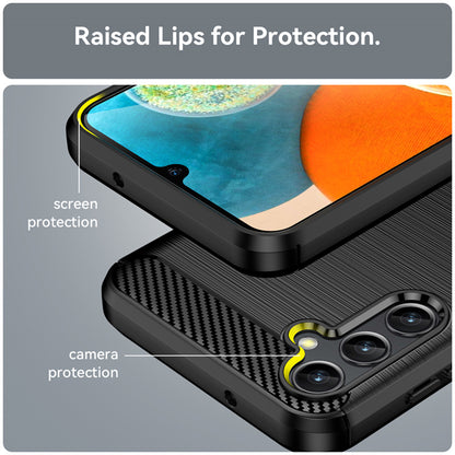 Ovitek za Samsung Galaxy A14 A145 / A14 5G A146, Techsuit, Karbon, Črn