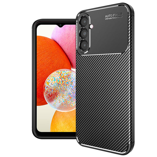 Ovitek za Samsung Galaxy A14 A145 / A14 5G A146, Techsuit, CarbonFiber, Črn