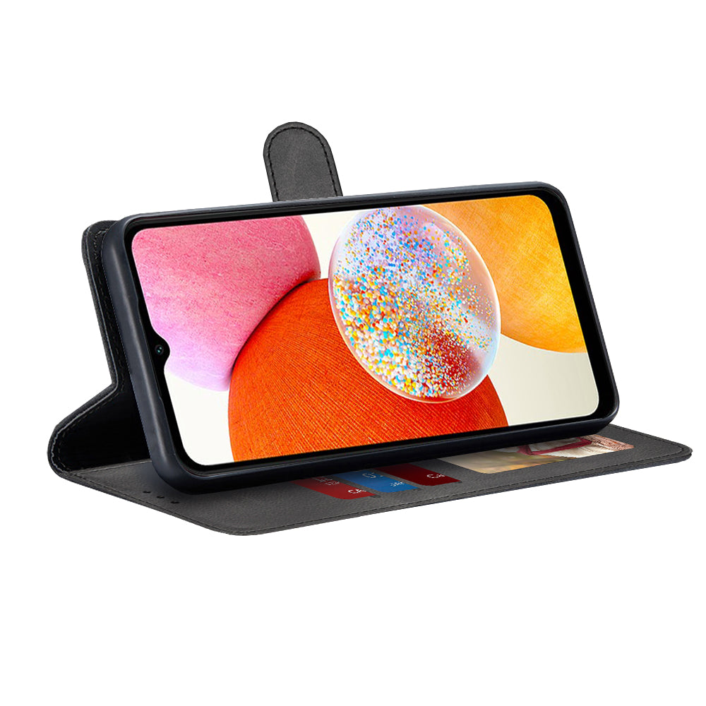 Ovitek za Samsung Galaxy A14 A145 / A14 5G A146, Techsuit, Diary Book, Črn