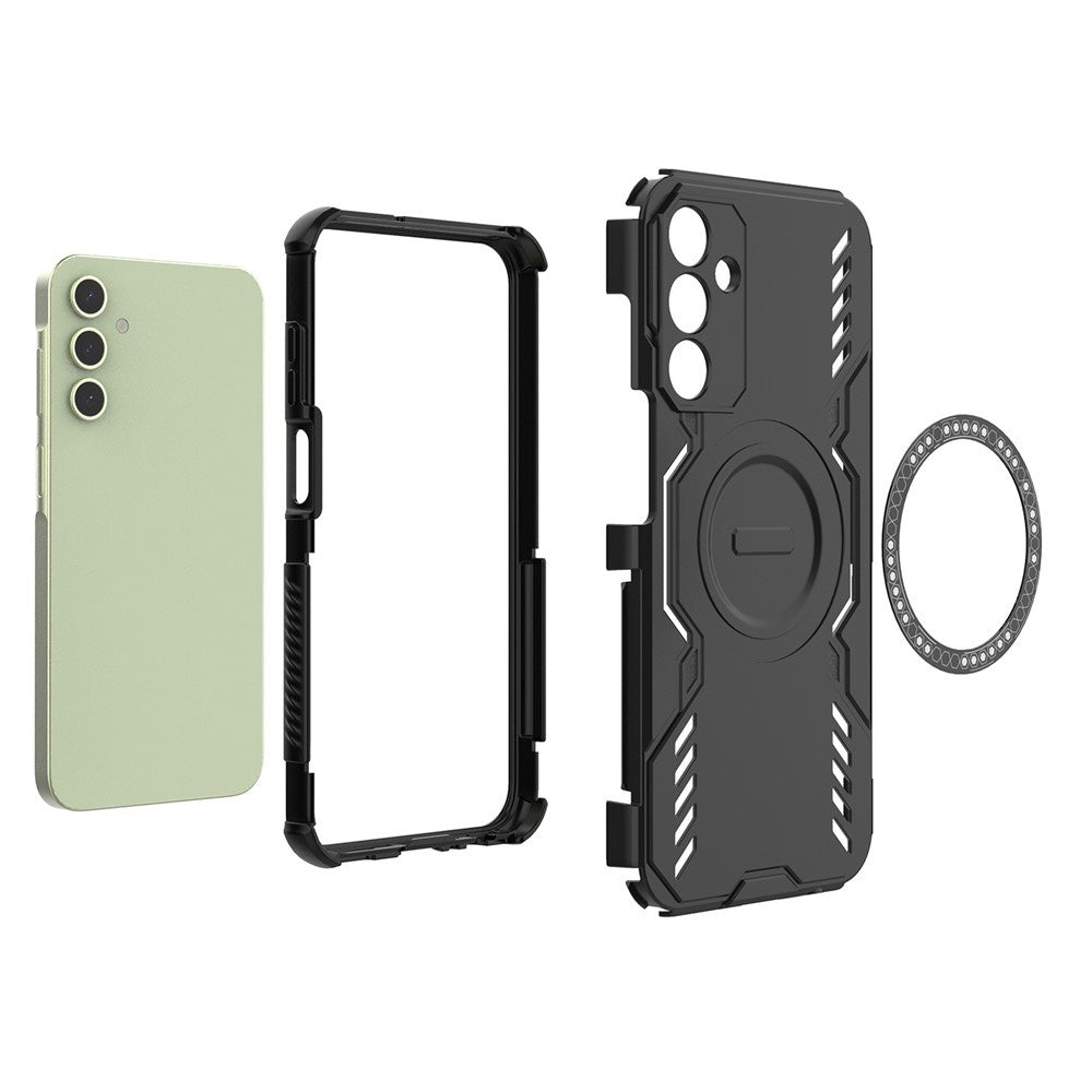 MagSafe ovitek za Samsung Galaxy A15 5G A156 / A15 A155, Techsuit, ArmorMag, Črn