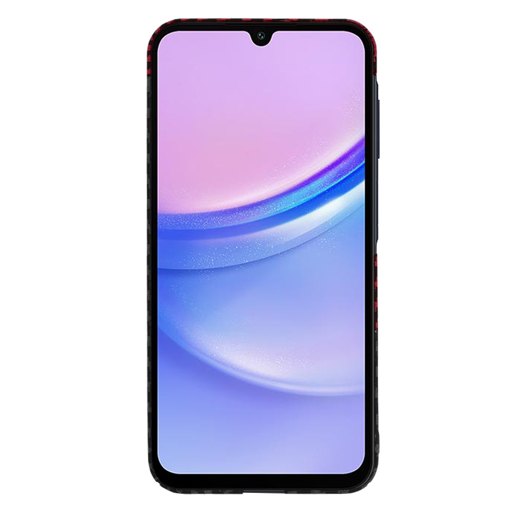 Ovitek za Samsung Galaxy A15 5G A156 / A15 A155, Techsuit, Carbonite FiberShell, Črno Rdeč