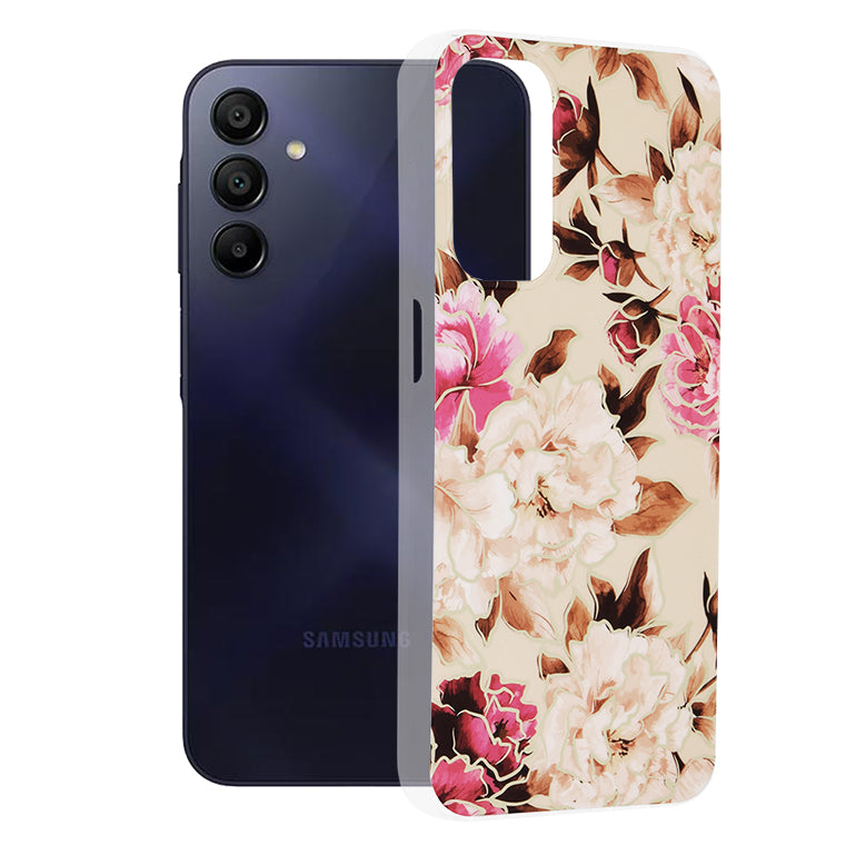 Ovitek za Samsung Galaxy A15 5G A156 / A15 A155, Techsuit, Marble, Bež