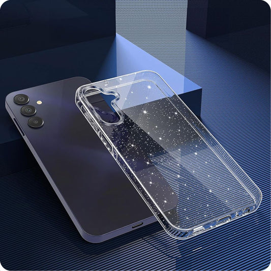 Ovitek za Samsung Galaxy A15 5G A156 / A15 A155, Techsuit, SparkleSkin, Prozoren