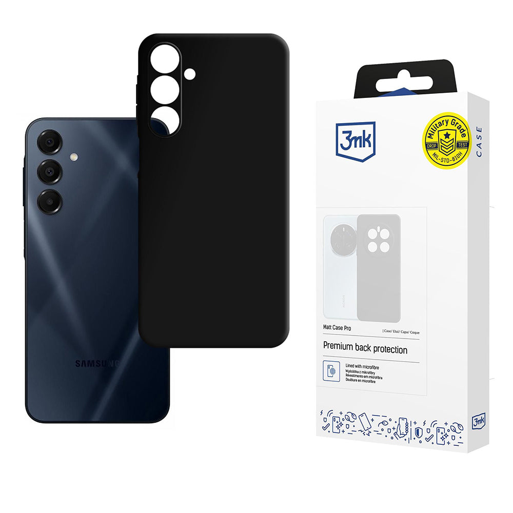 Ovitek za Samsung Galaxy A16 5G A166 / A16 4G A165, 3MK, Pro, mat črn