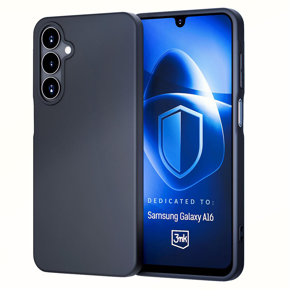 Ovitek za Samsung Galaxy A16 5G A166 / A16 4G A165, 3MK, Mat Črna